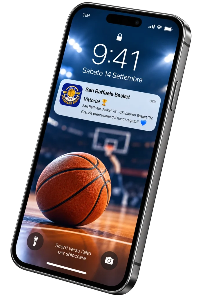 notifiche push san raffaele basket